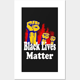 Triple Fist Black Lives Matter BLM Posters and Art